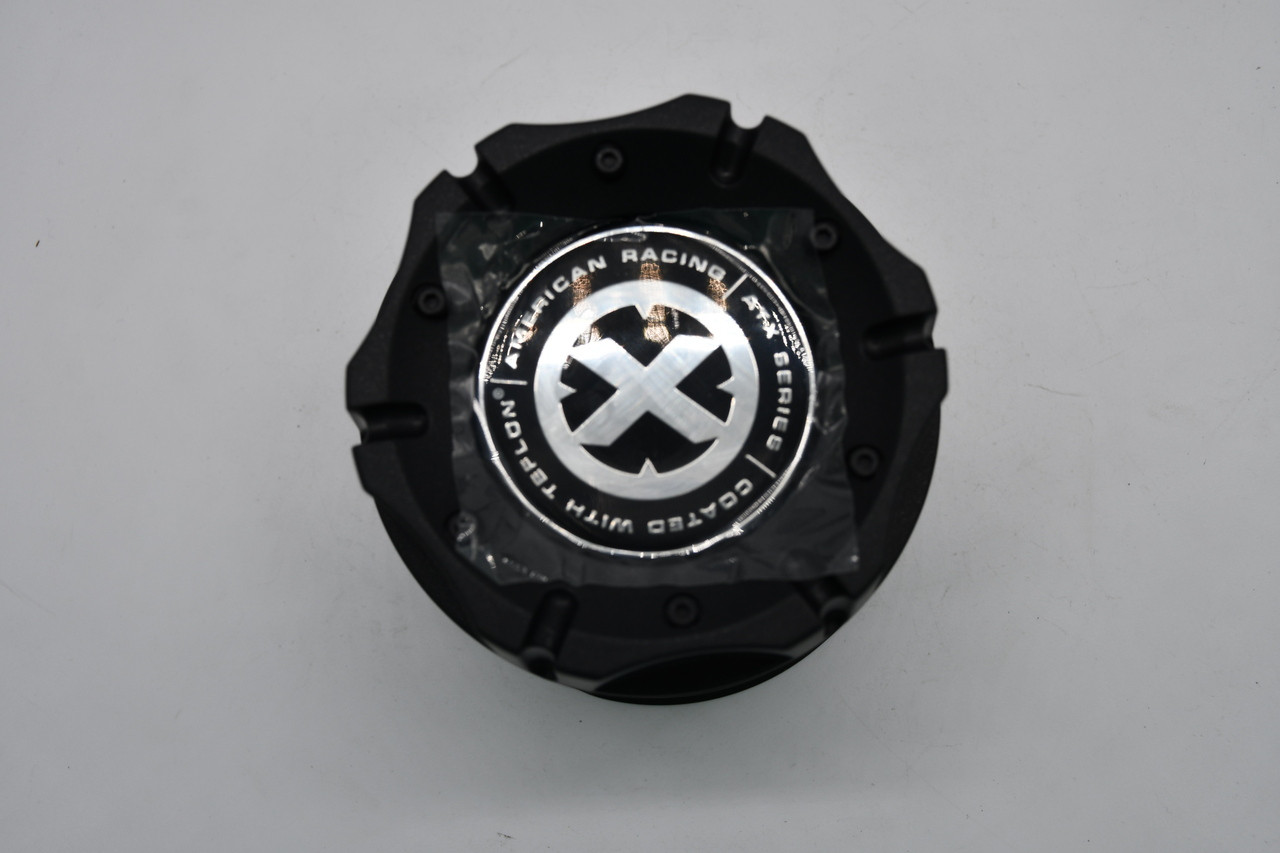 American Racing Satin Black Chrome Logo Wheel Center Cap Hub Cap 1425006918 4.5"